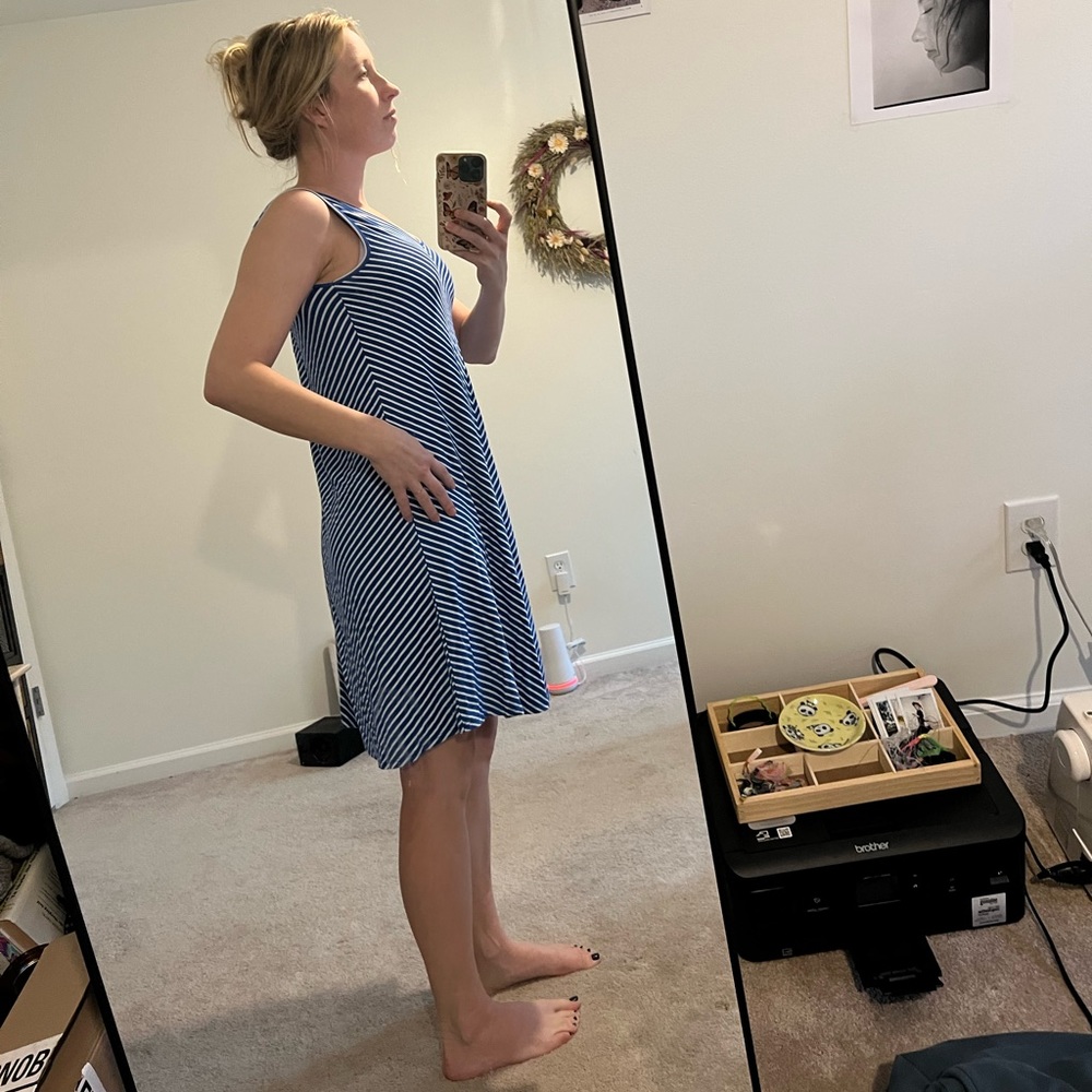 Soft Blue Striped Dress - Picture 10 of 13